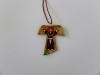halo coconut wood cross necklace